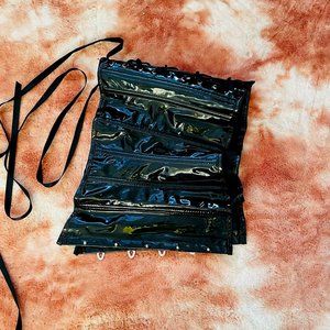 Shiny Black Corset sz Medium